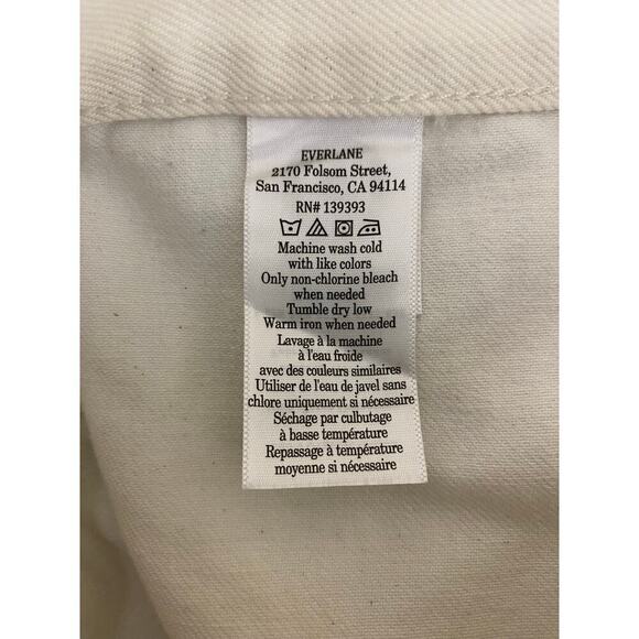 Everlane Women's 25 THE GARDENER Cream Denim Straight Maxi Skirt - Picture 6 of 7